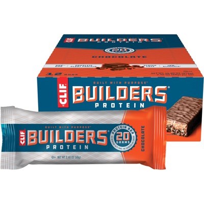 Clif Builders Bar, Chocolate Single Bar (68g) Or A Box Of 12 Bars