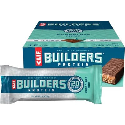 Clif Builders Bar, Chocolate Mint Single Bar (68g) Or A Box Of 12 Bars