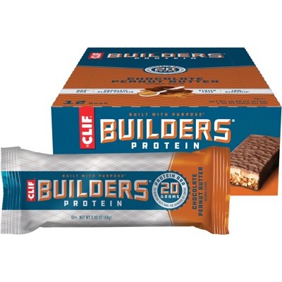 Clif Builders Bar, Chocolate Peanut Butter Single Bar (68g) Or A Box Of 12 Bars