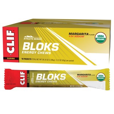 Clif Bloks Energy Chews, Margarita (150mg Sodium) Single Blok (60g) Or A Box Of 18 Bloks