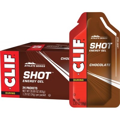 Clif Shot Energy Gel, Chocolate Single Gel (34g) Or A Box Of 24 Gels