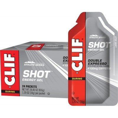 Clif Shot Energy Gel, Double Expresso (100mg Caffeine) Single Gel (34g) Or A Box Of 24 Gels