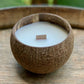 Eco Earth Coconut Soy Candle, Lemongrass Eucalyptus Scent 100% Petroleum Free