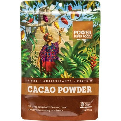 Power Super Foods Cacao Powder "The Origin Series", 125g, 250g, 500g Or 1Kg Certified Organic