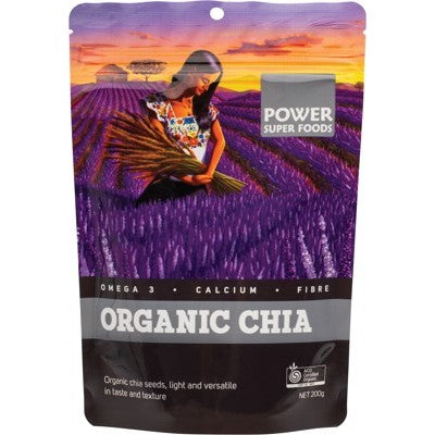 Power Super Foods Chia Seeds "The Origin Series" 200g, 450g Or 950g Certified Organic