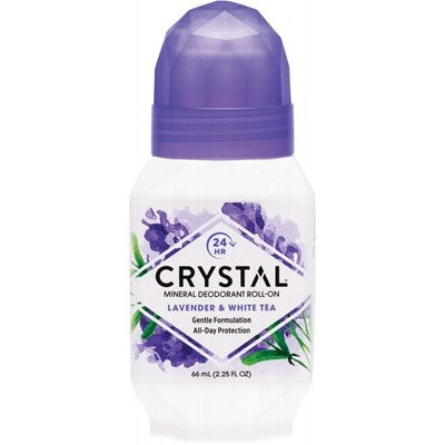 Crystal Deodorant Roll On 66ml Lavender & White Tea