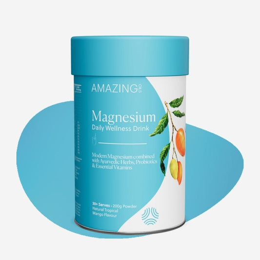 Amazing Oils Magnesium Daily Wellness Drink 200g, Tropical Mango Flavour