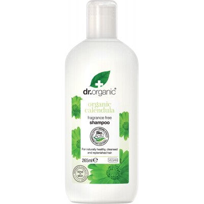 Dr Organic Shampoo 265ml, Fragrance Free Calendula