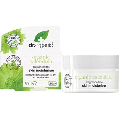 Dr Organic Skin Moisturiser 50ml, Fragrance Free Calendula