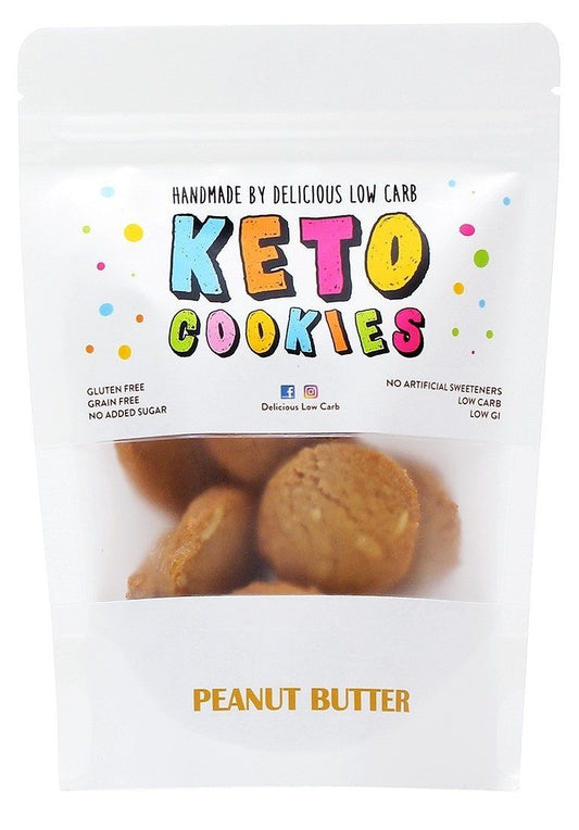 Delicious Low Carb Keto Cookies 100g, Peanut Butter Flavour