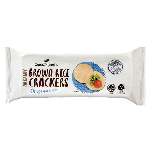 Ceres Organics Brown Rice Crackers 115g, Original Flavour