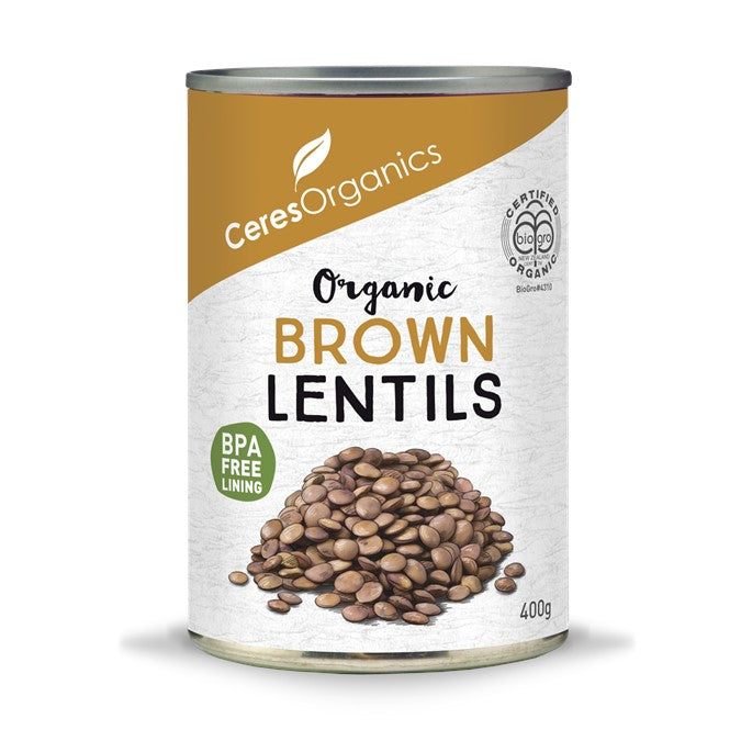 Ceres Organics Brown Lentils 400g, Certified Organic & BPA Free Lining