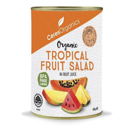 Ceres Organics Tropical Fruit Salad 400g, In Fruit Juice