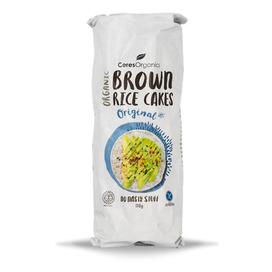 Ceres Organics Brown Rice Cakes 110g, Original Flavour No Nasty Stuff