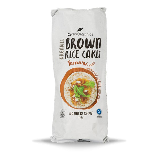 Ceres Organics Brown Rice Cakes 110g, Tamari Flavour