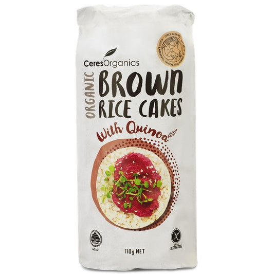 Ceres Organics Brown Rice Cakes 110g, With Quinoa