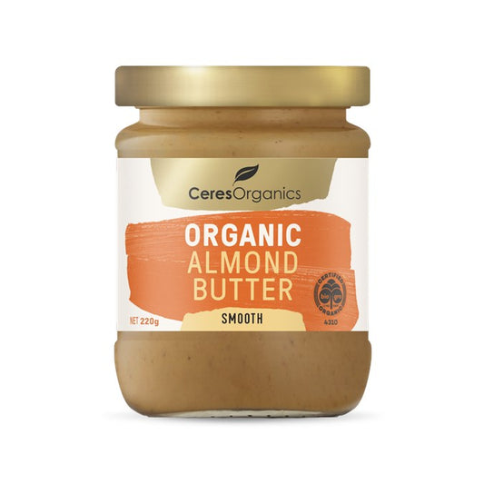 Ceres Organics Almond Butter 220g, Smooth & Certified Organic