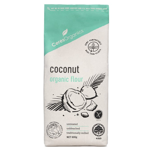 Ceres Organics Coconut Flour 600g, Certified Organic & Unbleached
