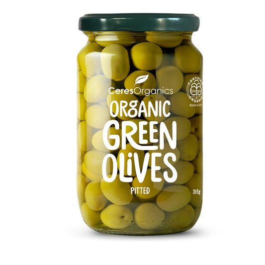 Ceres Organics Olives 315g Green, Pitted