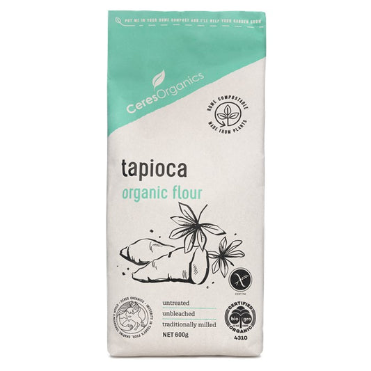 Ceres Organics Tapioca Flour 600g, Certified Organic & Unbleached