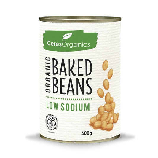 Ceres Organics Baked Beans 400g, Low Sodium & BPA Free Lining