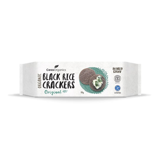 Ceres Organics Black Rice Crackers 115g, Original Flavour