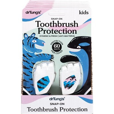 Dr Tung's Toothbrush Snap-On Toothbrush Protection Kids 2 Pack
