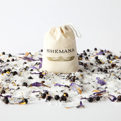 Shemana EQUINOX - Egyptian Lotus & Black Wolfberries Bath Salts 300g, Sacred Soak Therapy