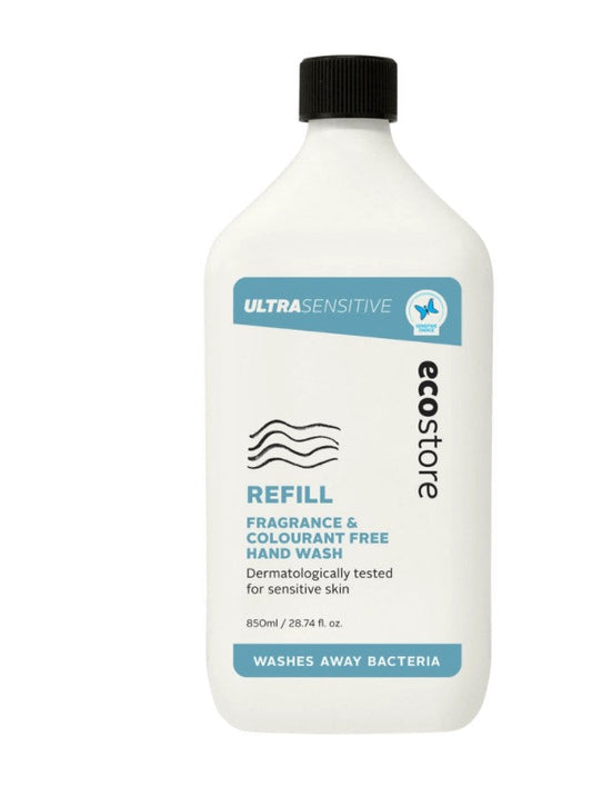 Ecostore Hand Wash Refill Ultra Sensitive 850ml, Fragrance & Colourant Free