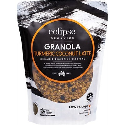 Eclipse Organics Granola 450g, Turmeric Coconut Latte Certified Organic
