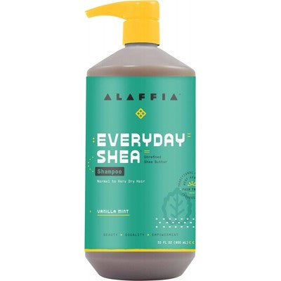 Alaffia Everyday Shea Shampoo 950ml, Vanilla Mint Fragrance