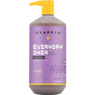Alaffia Everyday Shea Body Wash 950ml, Lavender Fragrance