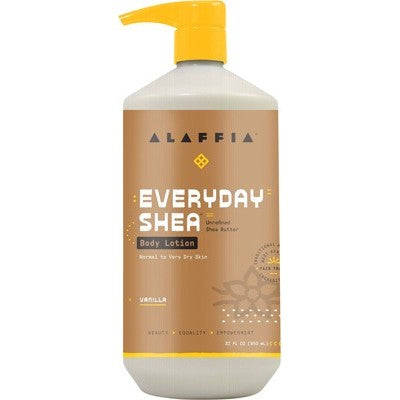 Alaffia Everyday Shea Body Lotion 950ml, Vanilla Fragrance
