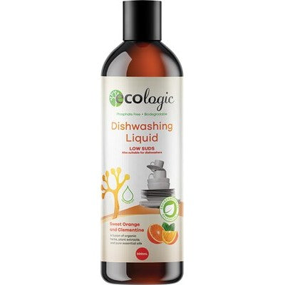 Ecologic Dishwash Liquid 500ml, Sweet Orange & Clementine Fragrance
