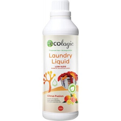 Ecologic Laundry Liquid 1L, Citrus Fusion Fragrance