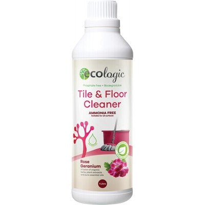 Ecologic Tile & Floor Cleaner 1L, Rose Geranium Fragrance