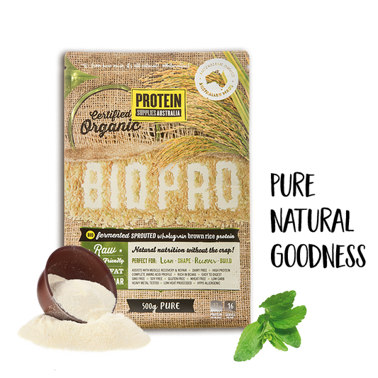 Protein Supplies Australia BioPro (Sprouted Brown Rice) 500g Or 1kg, Pure Flavour