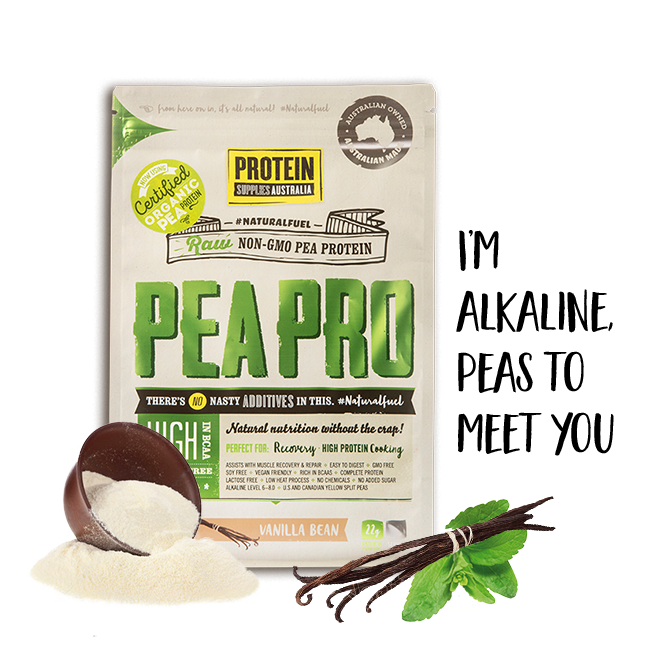 Protein Supplies Australia PeaPro (Raw Pea Protein) 500g Or 1kg, Vanilla Bean Flavour