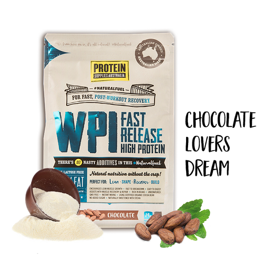 Protein Supplies Australia WPI (Whey Protein Isolate) 30g, 500g, 1kg Or 3kg, Chocolate Flavour