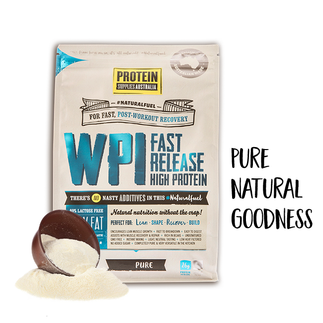 Protein Supplies Australia WPI (Whey Protein Isolate) 500g, 1kg Or 3kg, Pure Flavour