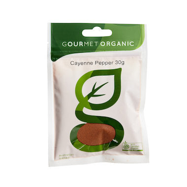 Gourmet Organic Pepper Cayenne 30g, Certified Organic