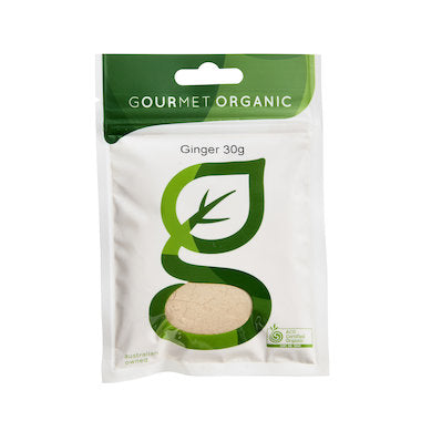 Gourmet Organic Ginger Ground 30g, Certified Organic