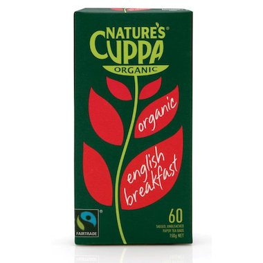 Nature's Cuppa English Breakfast 60 Teabags, Certified Organic