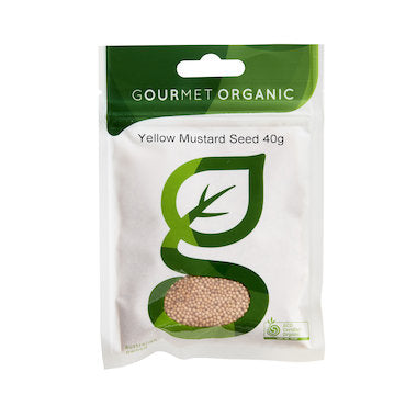 Gourmet Organic Yellow Mustard Seeds 40g, Certified Organic