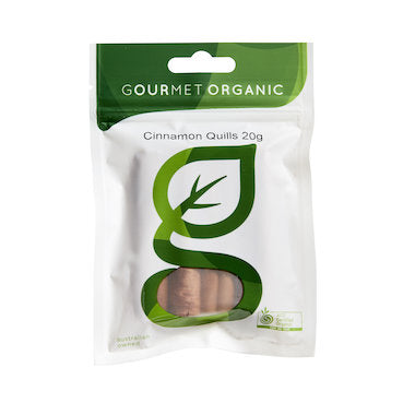 Gourmet Organic Cinnamon Quills 20g, Certified Organic