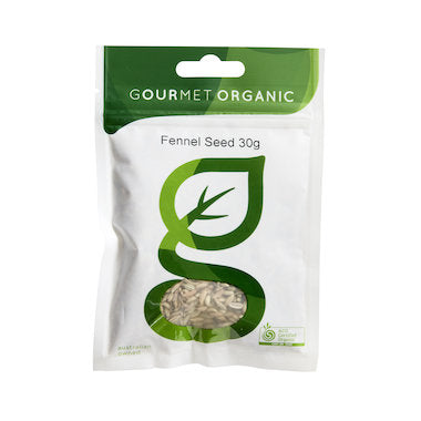 Gourmet Organic Fennel Seeds 30g, Certified Organic