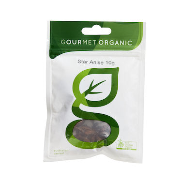 Gourmet Organic Star Anise 10g, Certified Organic
