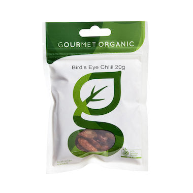 Gourmet Organic Birds Eye Chilli 20g, Certified Organic
