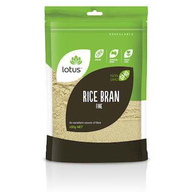 Lotus Rice Bran 450g, Fine Grind