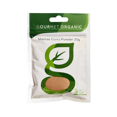 Gourmet Organic Madras Curry Powder 30g, Certified Organic